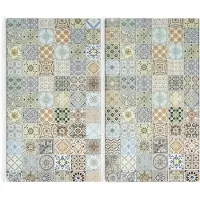 Zeller Present Schneide- und Abdeckplatte "Mosaik" ESG-Sicherheitsglas (Set 2-tlg)
