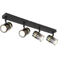 Globo Lighting Strahler Metall schwarz matt, 4x GU10