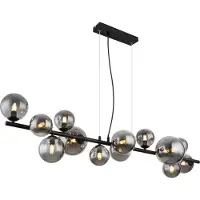 Globo Hängeleuchte Metall schwarz matt, 13x G9 LED