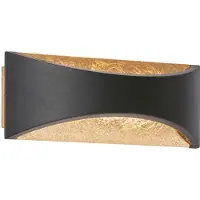 FISCHER&HONSEL GMBH Wandlampe Rio, schwarz, für Wohn- / Esszimmer, Metall, Modern, LED Wandleuchte, Wandlampe Innen