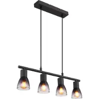 Globo Lighting Hängeleuchte Metall schwarz matt, 4x E14