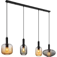 Globo Lighting |Hängeleuchte Metall schwarz matt, 4x E27