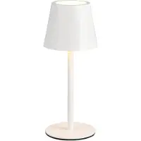 RL LED Außen Tischleuchte, Akku, weiß, Touchdimmer, USB, H 21cm