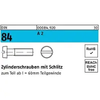 F. REYHER Nchfg. GmbH & Co. KG Zylinderschraube DIN 84/ISO 1207 Schlitz M 1 x 6 A 2