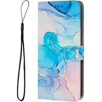 König Design Hülle für Apple iPhone 15 Pro Handy Schutz Case Cover Klapp Tasche Marmor Etuis