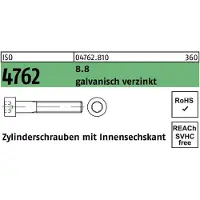 Industrial Quality Supplies Zylinderschraube ISO 4762 m.Innensechskant M 12 x 35 8.8 galvanisch verzinkt