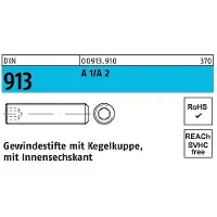 F. REYHER Nchfg. GmbH & Co. KG Gewindestift DIN 913 Kegelkuppe/Innen-6-kant M 20 x 60 A 1/A 2