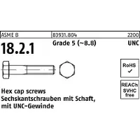 Hörger & Geßler ASME B 18.2.1 Sechskantschraube UNC 5/16x2 1/4" Stahl 8.8 blank"