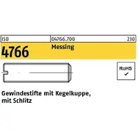 F. REYHER Nchfg. GmbH & Co. KG Gewindestift ISO 4766 m.Kegelkuppe/Schlitz M 4 x 12 Messing