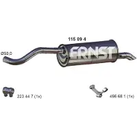 ERNST 115094 Endschalldämpfer für SKODA Fabia II Combi (545) Auspuff