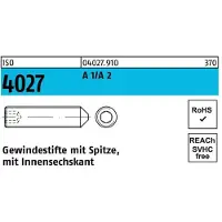 F. REYHER Nchfg. GmbH & Co. KG Gewindestift ISO 4027 Spitze/Innensechskant M 2 x 8 A 2