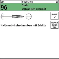 F. REYHER Nchfg. GmbH & Co. KG Holzschraube DIN 96 Halbrundkopf Schlitz 2 x 10 Stahl galvanisch verzinkt