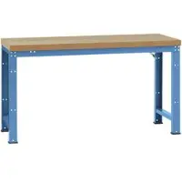 Manuflex Werkbank Profi Standard, Tischplatte Kunststoff B 1750 x T 700, lichtblau