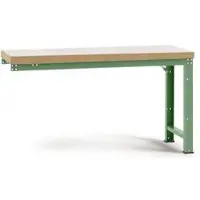 Manuflex Anbauwerkbank Profi Standard, Tischplatte Kunststoff, 1750 x 700 mm, resedagrün
