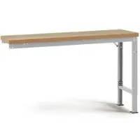 Manuflex Anbauwerkbank Profi Spezial, Tischplatte Multiplex, 1250 x 700 mm, alusilber