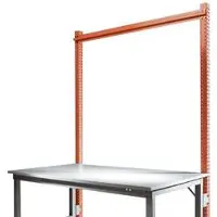 Manuflex Aufbauportal, Grundtisch STANDARD Arbeitstisch-/Werkbanksystem UNIVERSAL/PROFI, 2000 mm, rotorange