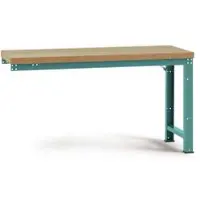 Manuflex Anbauwerkbank Profi Standard, Tischplatte Multiplex, 2000 x 700 mm, wasserblau