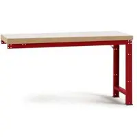 Manuflex Anbauwerkbank Profi Standard, Tischplatte Kunststoff, 1750 x 700 mm, rubinrot