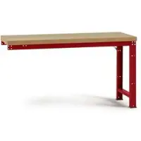 Manuflex Anbauwerkbank Profi Standard, Tischplatte Multiplex, 1750 x 700 mm, rubinrot