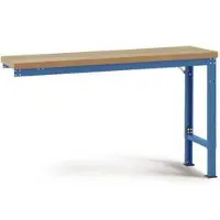 Manuflex Anbauwerkbank Profi Spezial, Tischplatte Multiplex, 1500 x 700 mm, brillantblau