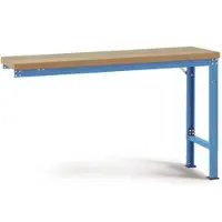 Manuflex Anbauwerkbank Profi Spezial, Tischplatte Multiplex, 1250 x 700 mm, lichtblau