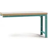 Manuflex Anbauwerkbank Profi Standard, Tischplatte Kunststoff, 1250 x 700 mm, wasserblau