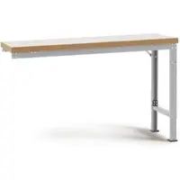 Manuflex Anbauwerkbank Profi Spezial, Tischplatte Kunststoff, 1500 x 700 mm, alusilber