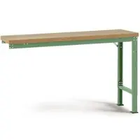 Manuflex Anbauwerkbank Profi Spezial, Tischplatte Multiplex, 2000 x 700 mm, resedagrün