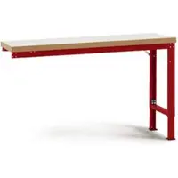 Manuflex Anbauwerkbank Profi Spezial, Tischplatte Kunststoff, 1500 x 700 mm, rubinrot