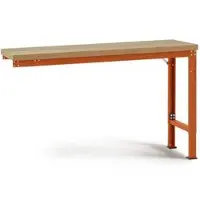 Manuflex Anbauwerkbank Profi Spezial, Tischplatte Multiplex, 2000 x 700 mm, rotorange