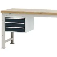 Manuflex ZB4631.7016 Gehäuse-Unterbau PROFI, Nutzhöhe 300 mm mit 3 Schubfächern. Für Werkbanktiefe 700 mm