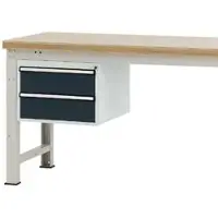 Manuflex Schubladen-Unterbauten, für Werkbank Profi Tiefe 700 mm, anthrazit