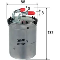 Valeo Kraftstofffilter [Hersteller-Nr. 587086] für VW, Seat, Audi, Skoda