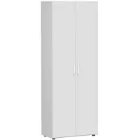 Geramöbel Aktenschrank Flex, aus Holz, abschließbar, 80 x 216 x 42 cm (B/H/T), lichtgrau