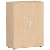 Geramöbel Geramoebel Speed Office Flügeltürenschrank ABS (Acrylnitril-Butadien-Styrol), Spanplatte 2 Fachböden 800 x 420 x 1.104 mm Buche Braun