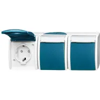 Busch-Jaeger BUSCH JAEGER 2300/3 EBW-53 - CEE 7/3 - 2P+E - Blau - Weiß - IP44 - 250 V - 16 A