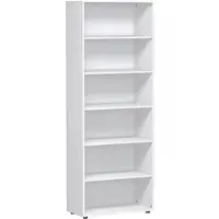 Geramöbel Aktenregal Flex, S-386001-W, aus Holz, 6 Ordnerhöhen, 80 x 216 x 40 cm (B/H/T), weiß