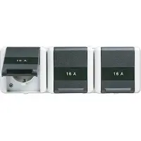 JUNG SCHUKO-Steckdose 3-fach 8230 NAW 8230NAW