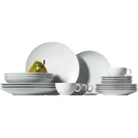 Rosenthal Loft Weiß Kombi-Set 4 Personen mit Teetasse / Cappuccinotasse 20-tlg. Loft Weiß 11900-800001-18844
