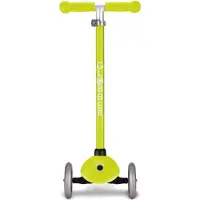 Globber PRIMO LIGHTS – Tretroller Kinder, 120/80 mm, ABEC 5, 3-rädrig, höhenverstellbar, LED-Leuchtrollen, lime grün