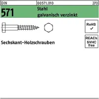 FAST-X Sechskantholzschraube DIN 571 10 x 70 Stahl galvanisch verzinkt