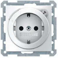 Berker SCHUKO-Steckdose m FI- 47086089 Schutzschalter Q1 polarweiss