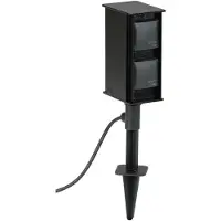 Albert 662104 Steckdosenspiess 4-fach schwarz