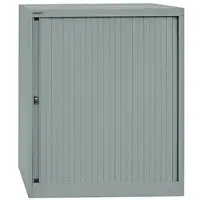 Bisley Rollladenschrank ET408102S, aus Metall, abschließbar, 80 x 102,9 x 43 cm (B/H/T), silber, 2 Böden