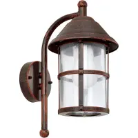 Eglo SAN TELMO Wand-/Deckenleuchte Lampe Beleuchtung - L18 x H35 x AL24 cm - antik-braun - 1X60W exkl. - IP23