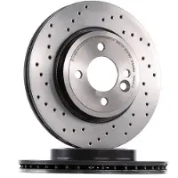 Brembo Bremsscheibe 09.8655.1X, vorne, gelocht, belüftet, perforiert, 1 Stück