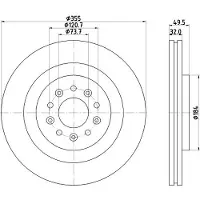 Hella Bremsscheibe PRO High Carbon 8DD 355 129-271