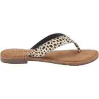 Lazamani Damen-Slipper Zehenstegsandalen – Off-White – Größe 37