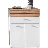 Wohn-Concept Fresno Schuhschrank Holzwerkstoff Weiß matt/Eiche Artisan