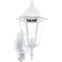 Eglo NAVEDO, Wandbeleuchtung für den Außenbereich, Weiß, Aluminium, Glas, IP44, Eingang, Garage, Garten, Terrasse, Transparent